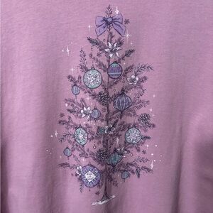 Life is Good Women’s Dreamy Christmas Tree Long Sleeve Crusher Tee Size XL